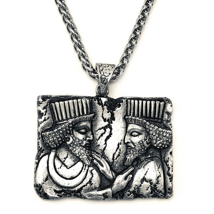 Asoodehdelan Sterling Silver Persian Achaemenid Kings Necklace Pendant Gift