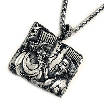 Asoodehdelan Sterling Silver Persian Achaemenid Kings Necklace Pendant Gift