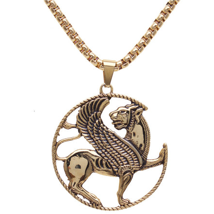 Iranian Persian Army Winged Lion Necklace Chain Gift