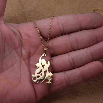 Customized Personalized Persian Farsi Name Necklace Parvaneh Pendant Chain