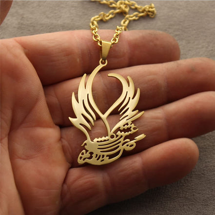 Persian Farsi Love Eshgh Poem Pendant Necklace