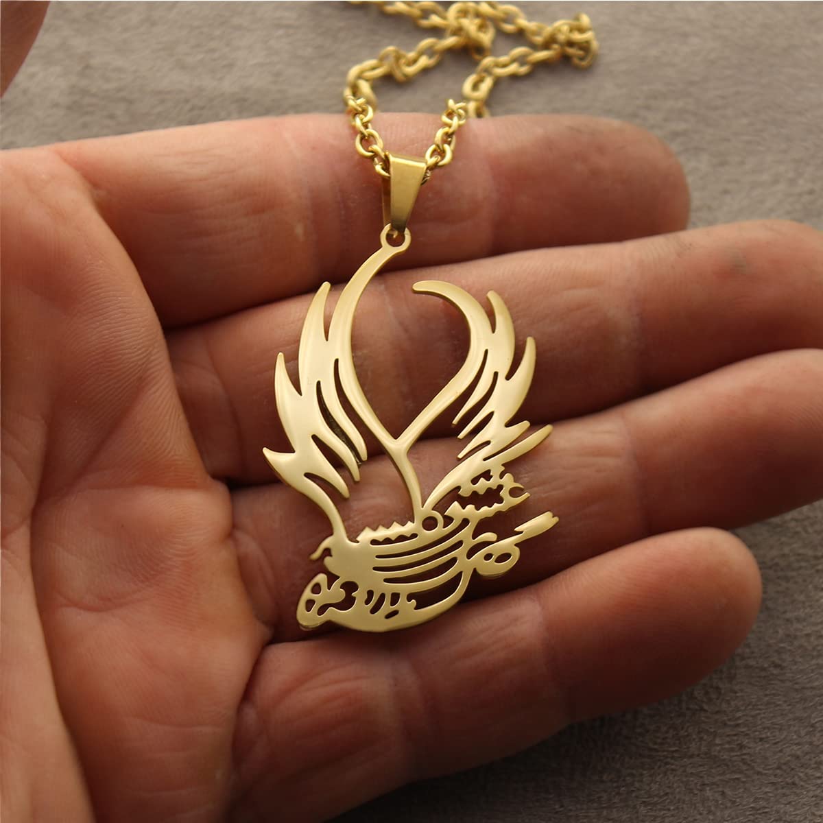 Persian Farsi Love Eshgh Poem Pendant Necklace