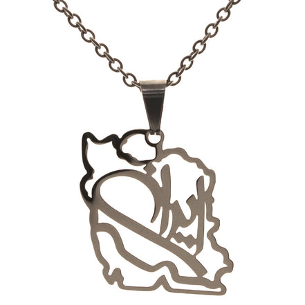 Persian Gulf iran iranian map necklace Earrings Set