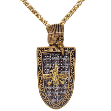 Cyrus The Great Farvahar Necklace Chain Persian Faravahar Gift Persia Farsi Parsi Art