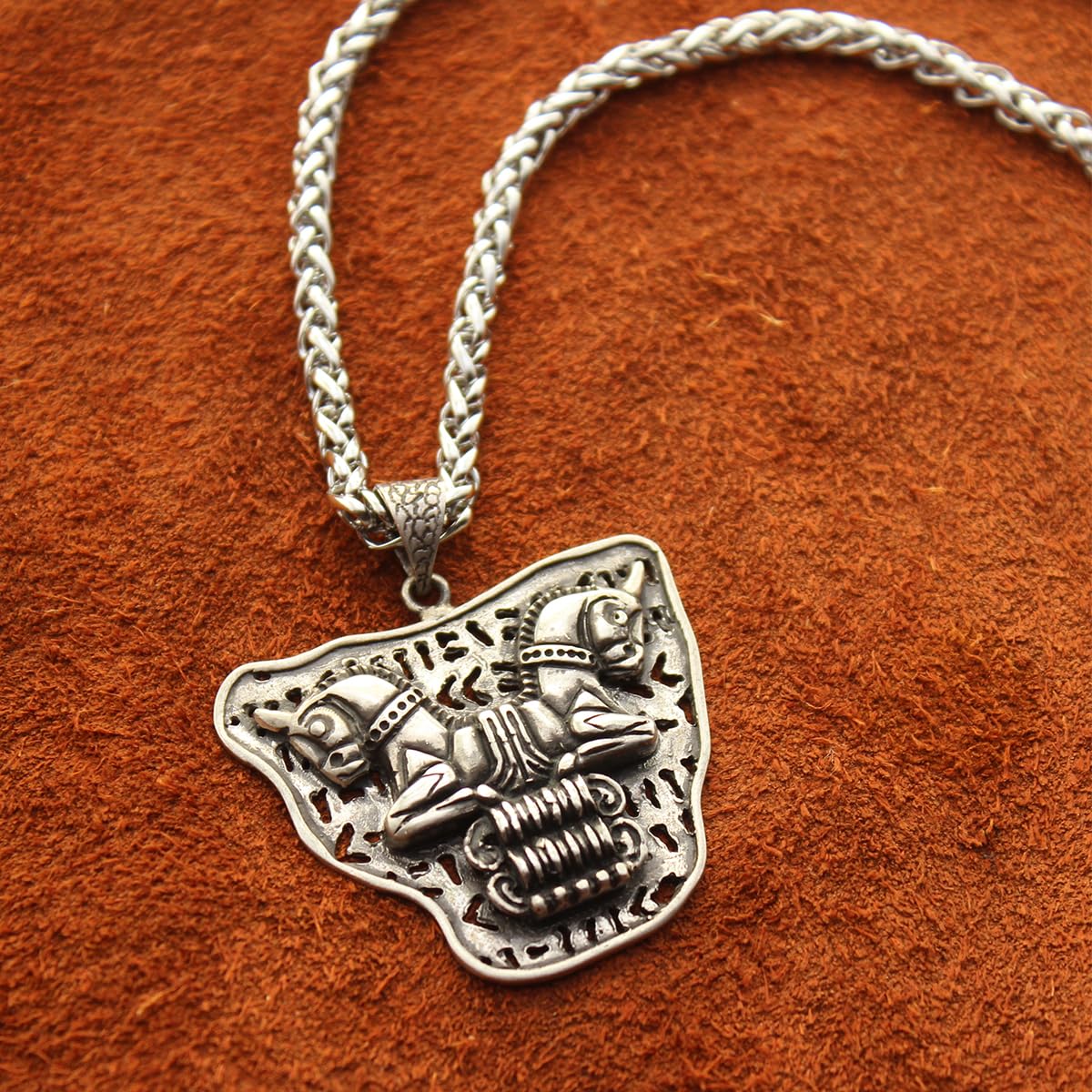 Sterling Silver Iranian Persian Necklace Capital Of Column Necklace Chain