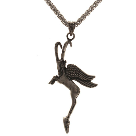 Sterling Silver Persian Iranian Necklace Winged Capricorn Necklace