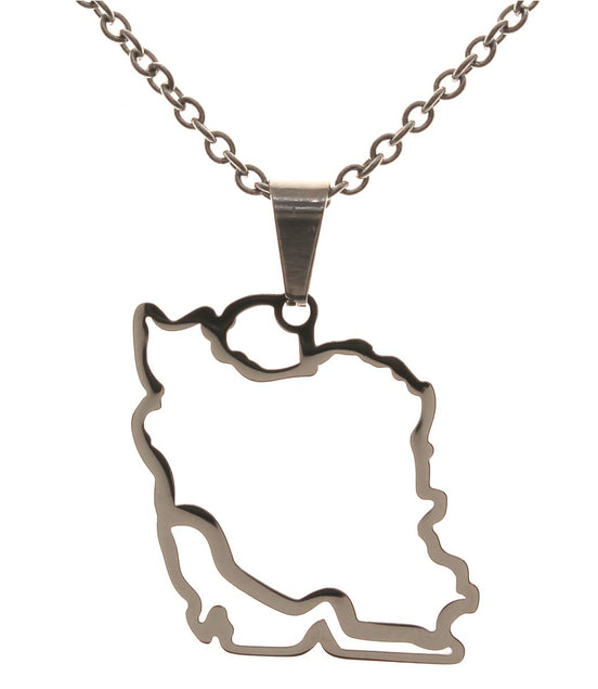 Iranian Persian Iran Map Necklace Pendant