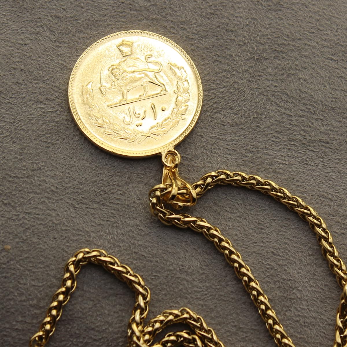 Genuine Pahlavi Kingdom 50th Anniversary Coin Necklace