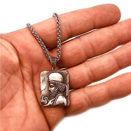 Sterling Silver Persian Achaemenid Hakhamaneshian soldier Necklace Pendant