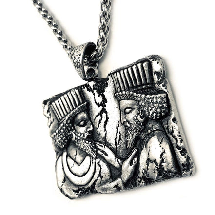 Asoodehdelan Sterling Silver Persian Achaemenid Kings Necklace Pendant Gift