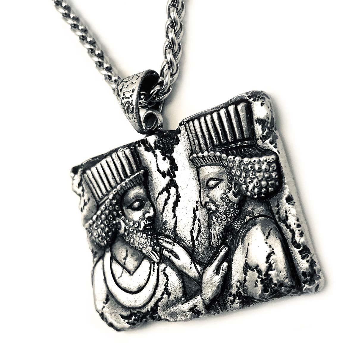 Asoodehdelan Sterling Silver Persian Achaemenid Kings Necklace Pendant Gift