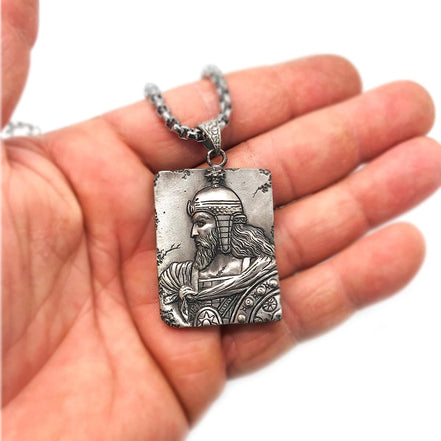 Asoodehdelan Sterling Silver Persian heroic Rostam Dastan Necklace Pendant Gift