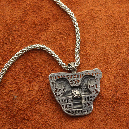 Sterling Silver Iranian Persian Necklace Capital Of Column Necklace Chain