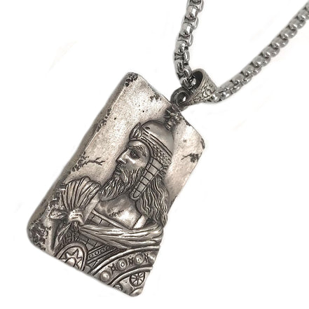 Asoodehdelan Sterling Silver Persian heroic Rostam Dastan Necklace Pendant Gift