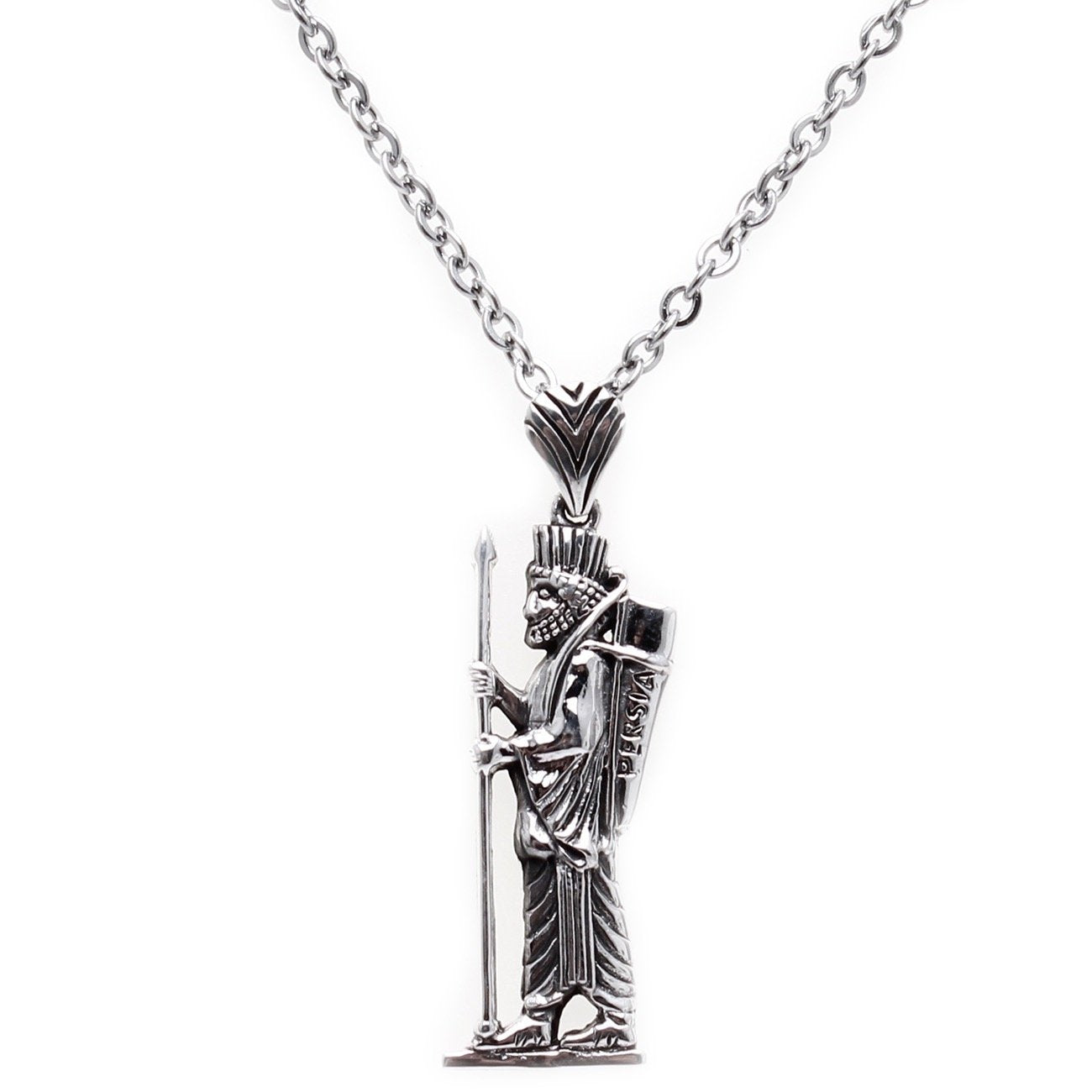 Sterling Siver 925 Persian Soldier Necklace Persia Gift Art
