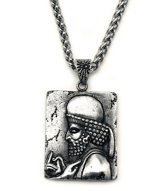 Sterling Silver Persian Achaemenid Hakhamaneshian soldier Necklace Pendant
