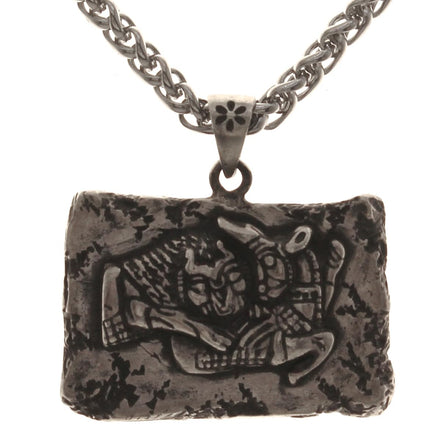 Sterling Silver Persian Empire Lion Bull Fight Achaemenid Iranian Necklace Pendant