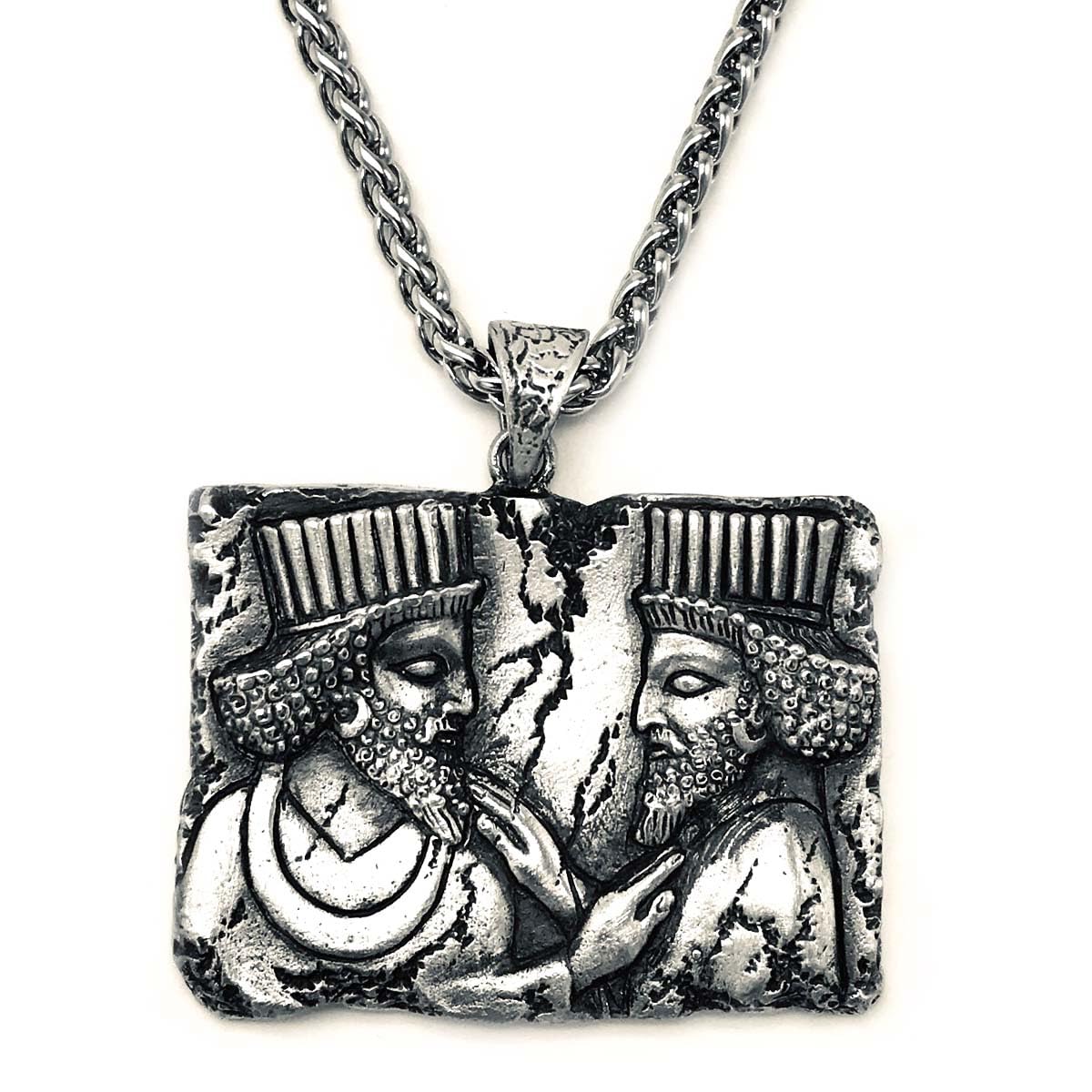 Asoodehdelan Sterling Silver Persian Achaemenid Kings Necklace Pendant Gift