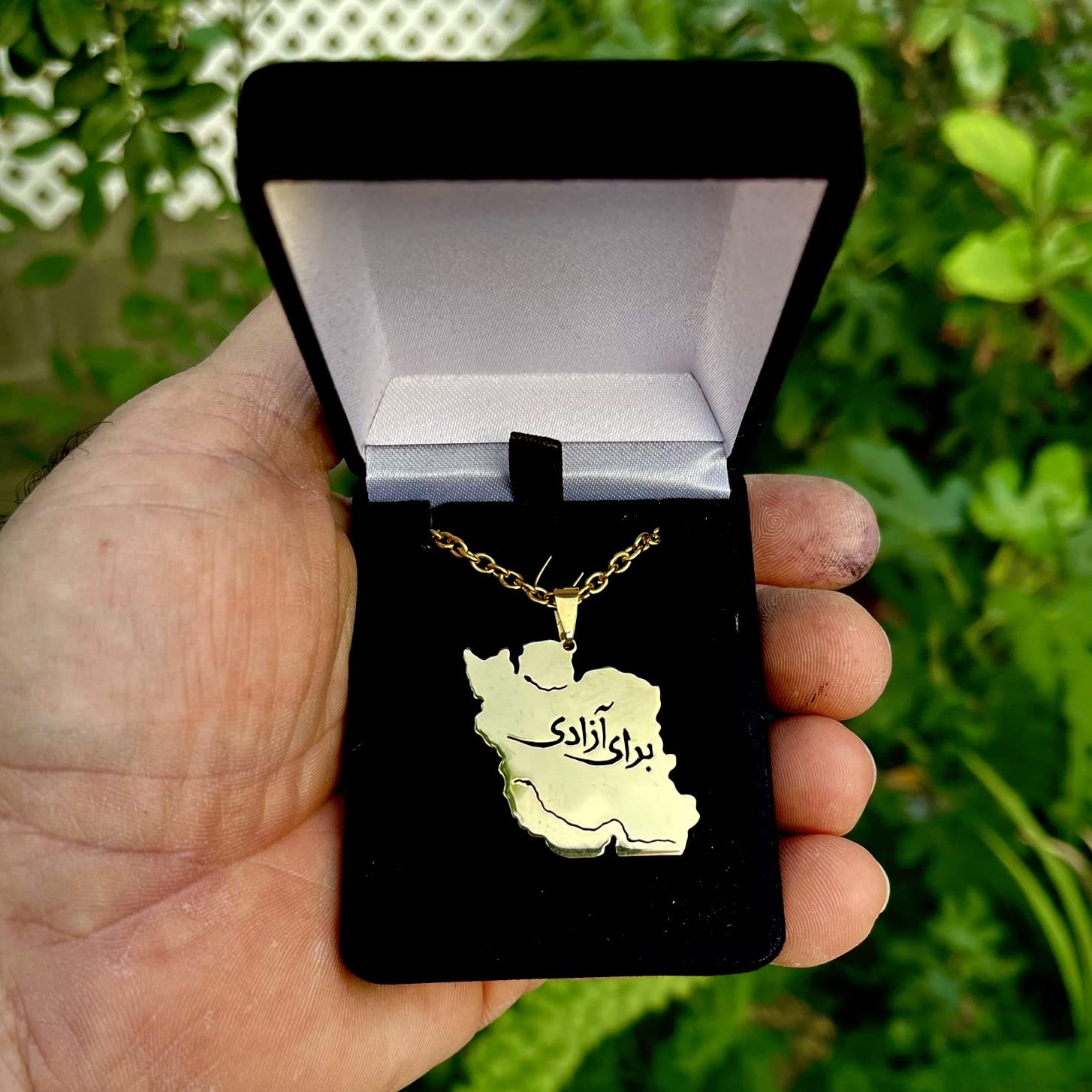 For Freedom Azadi Iran Map Pendent Necklace Chain