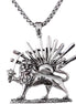 Iranian Persian Lion Sun Shir Khorshid Pahlavi Necklace