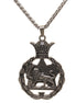 Iranian Persian Pahlavi Lion Sun Shir Khorshid Crown Necklace
